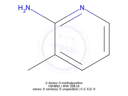 Chemical structure of 2-Amino-3-methylpyridine