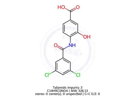 Chemical structure of Tafamidis Impurity 3