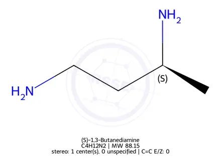 Chemical structure of (S)-1,3-Butanediamine