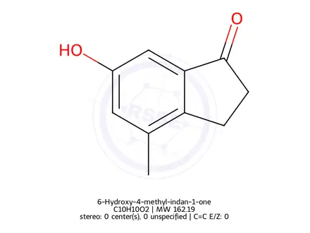 Chemical structure of 6-Hydroxy-4-methyl-indan-1-one