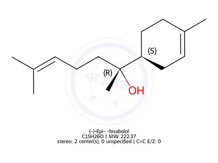 Chemical structure of (-)-Epi-α-bisabolol
