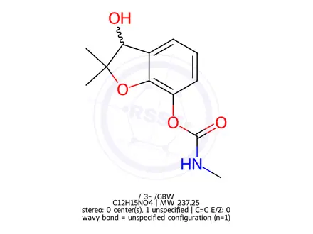 Chemical structure of 3-Hydroxycarbofuran