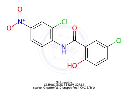 Chemical structure of Niclosamide