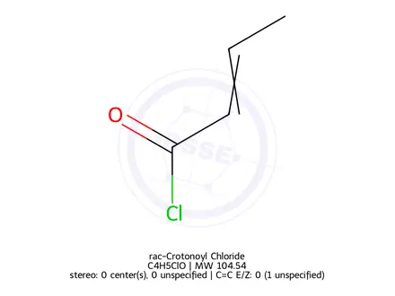 Chemical structure of rac-Crotonoyl Chloride