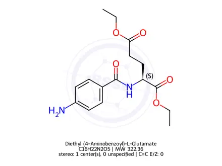 Chemical structure of Diethyl (4-Aminobenzoyl)-L-Glutamate