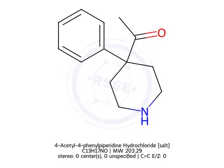 Chemical structure of 4-Acetyl-4-phenylpiperidine Hydrochloride