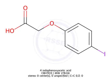 Chemical structure of 4 iodophenoxyacetic acid
