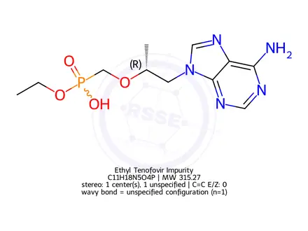 Chemical structure of Ethyl Tenofovir Impurity