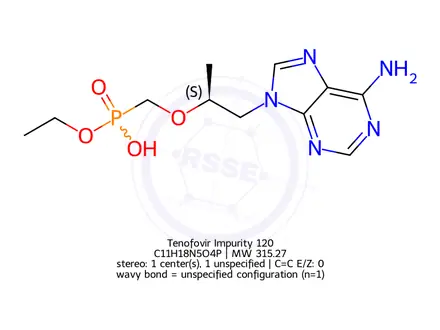 Chemical structure of Tenofovir Impurity 120