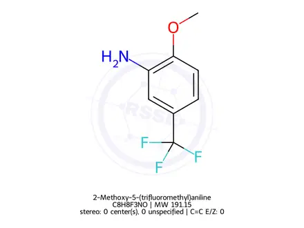 Chemical structure of 2-Methoxy-5-(trifluoromethyl)aniline