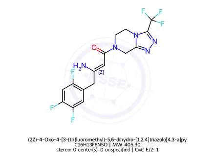 Chemical structure of Sitagliptin Enamine impurity