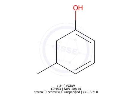 Chemical structure of m-Cresol