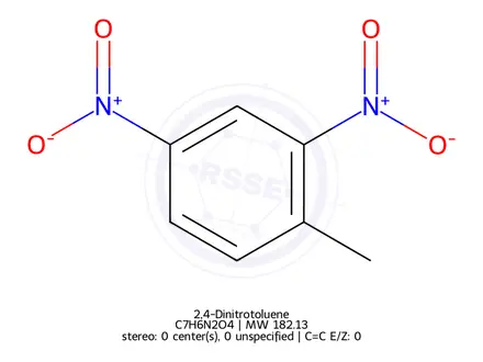 Chemical structure of 2,4-Dinitrotoluene
