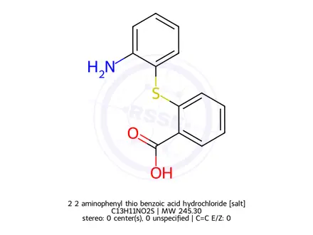 Chemical structure of 2-((2-Aminophenyl)thio)benzoic Acid Hydrochloride
