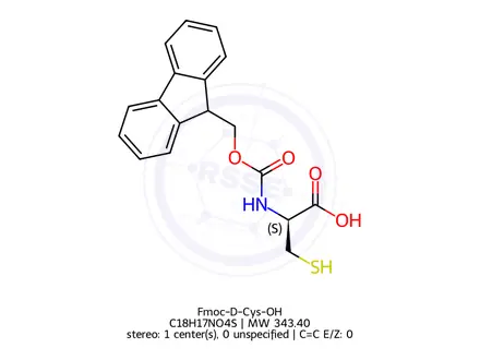 Chemical structure of Fmoc-D-Cys-OH