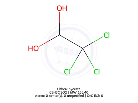 Chemical structure of Chloral hydrate