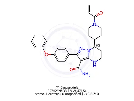 Chemical structure of (R)-Zanubrutinib