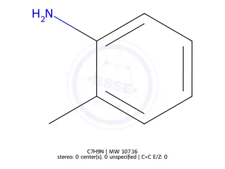 Chemical structure of o-Toluidine