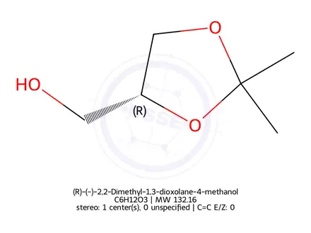 Chemical structure of (R)-(-)-2,2-Dimethyl-1,3-dioxolane-4-methanol