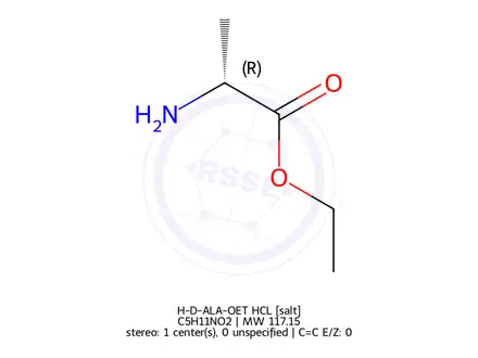 Chemical structure of H-D-ALA-OET HCL