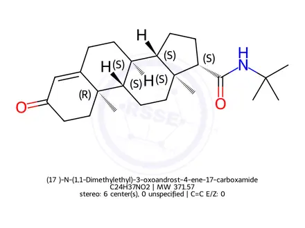 Chemical structure of (17β)-N-(1,1-Dimethylethyl)-3-oxoandrost-4-ene-17-carboxamide