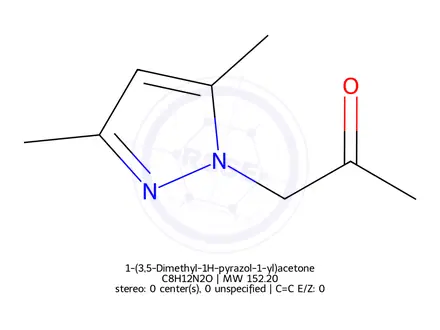 Chemical structure of 1-(3,5-Dimethyl-1H-pyrazol-1-yl)acetone