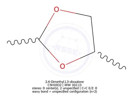 Chemical structure of 2,4-Dimethyl,1,3-dioxalone