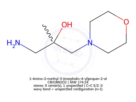 Chemical structure of 1-Amino-2-methyl-3-(morpholin-4-yl)propan-2-ol