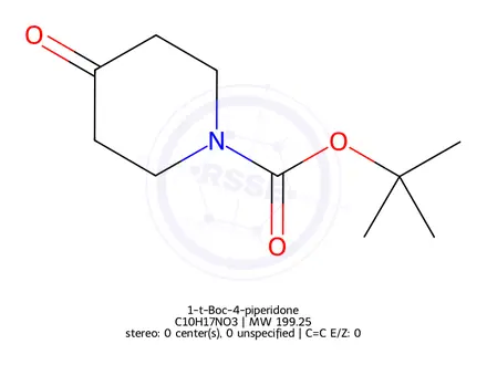 Chemical structure of 1-t-Boc-4-piperidone
