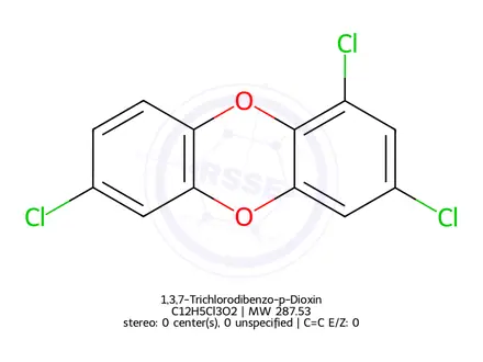 Chemical structure of 1,3,7-Trichlorodibenzo-p-Dioxin