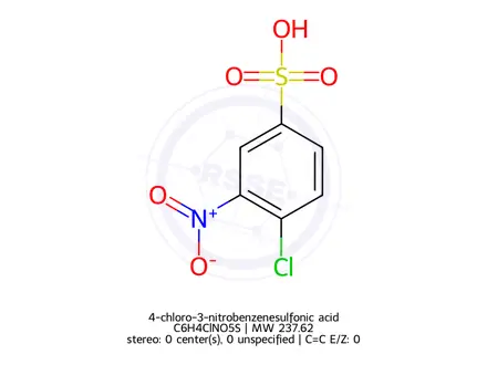 Chemical structure of 4-chloro-3-nitrobenzenesulfonic acid