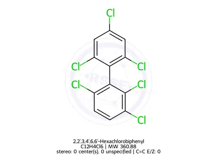 Chemical structure of 2,2',3,4',6,6'-Hexachlorobiphenyl