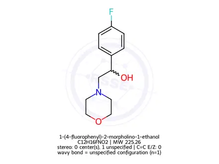 Chemical structure of 1-(4-fluorophenyl)-2-morpholino-1-ethanol