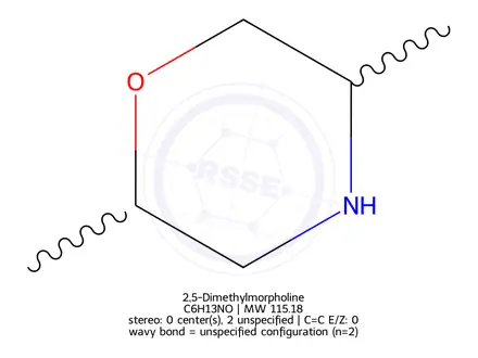 Chemical structure of 2,5-Dimethylmorpholine