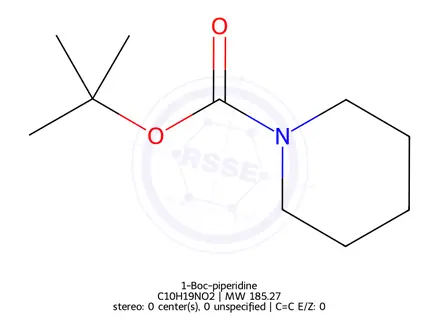 Chemical structure of 1-Boc-piperidine