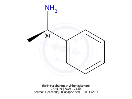 Chemical structure of (R)-(+)-alpha-methyl-benzylamine