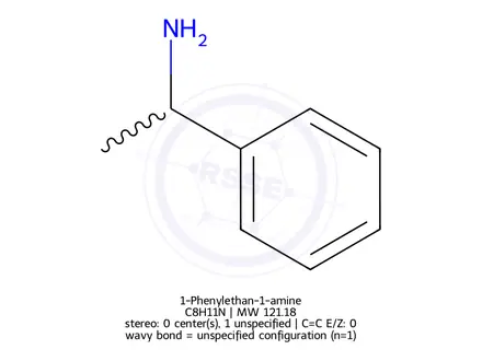Chemical structure of 1-Phenylethanamine