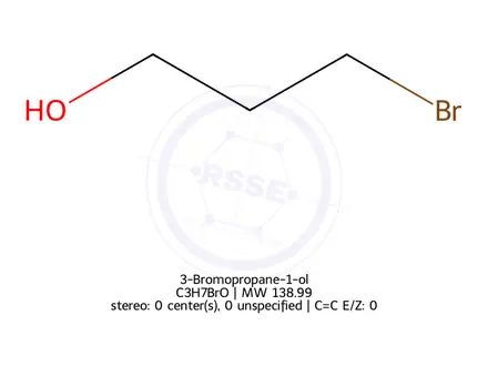 Chemical structure of 3-Bromopropane-1-ol