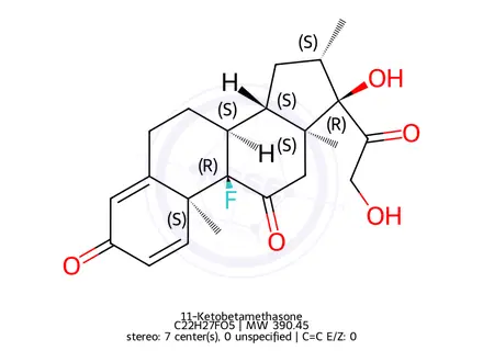 Chemical structure of 11-Ketobetamethasone