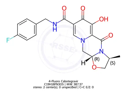 Chemical structure of 4-Fluoro Cabotegravir