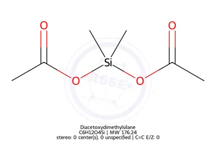 Chemical structure of Diacetoxydimethylsilane