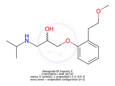 Chemical structure of Metoprolol Impurity E