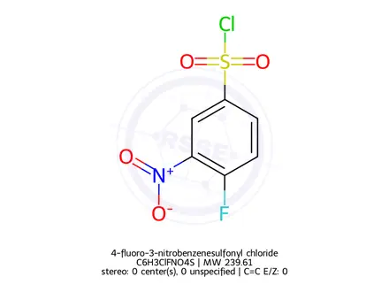 Chemical structure of 4-fluoro-3-nitrobenzenesulfonyl chloride