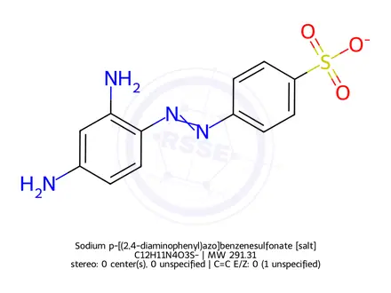 Chemical structure of Sodium p-[(2,4-diaminophenyl)azo]benzenesulfonate