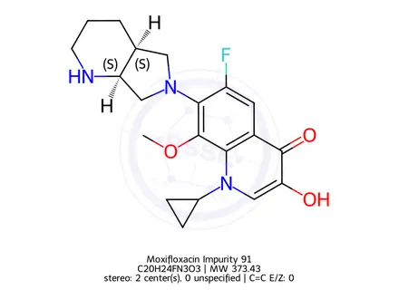 Chemical structure of Moxifloxacin Impurity 91