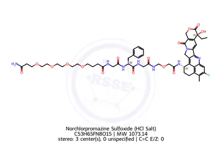Chemical structure of Norchlorpromazine Sulfoxide HCl