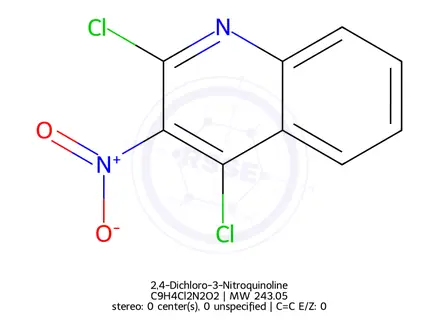 Chemical structure of 2,4-Dichloro-3-Nitroquinoline