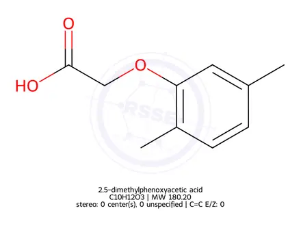 Chemical structure of 2,5-dimethylphenoxyacetic acid