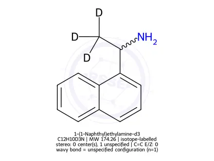 Chemical structure of 1-(1-Naphthyl)ethylamine-d3