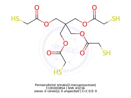 Chemical structure of Pentaerythritol tetrakis(2-mercaptoacetate)